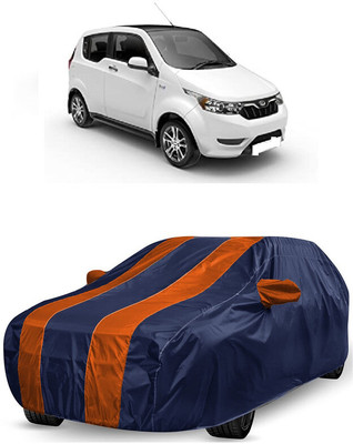 ANTOFY Car Cover For Mahindra e2oPlus P8 (With Mirror Pockets)(Orange, Blue)