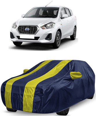 ANTOFY Car Cover For Datsun Go Plus T Option CVT Petrol (With Mirror Pockets)(Yellow, Blue)