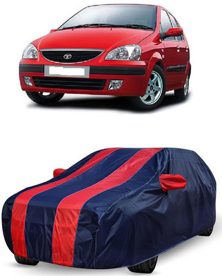 ANTOFY Car Cover For Tata Indica Turbo (With Mirror Pockets)(Red, Blue)