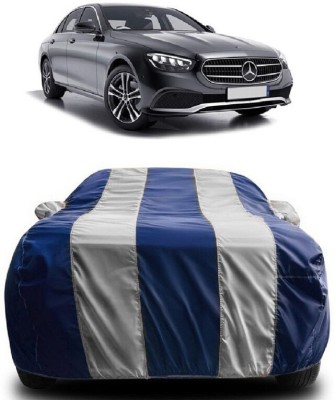 SUGASHRI Car Cover For Mercedes Benz E-Class (With Mirror Pockets)(White, Blue)