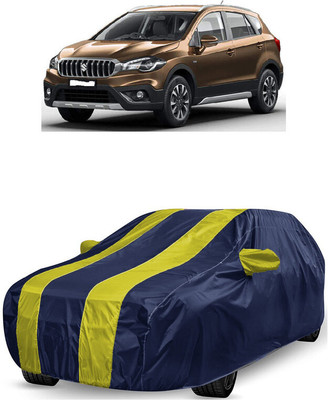 ANTOFY Car Cover For Maruti Suzuki S-Cross DDiS 200 Zeta (With Mirror Pockets)(Yellow, Blue)