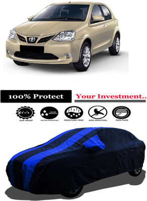 Amexride Car Cover For Toyota Etios Liva VD Limited Edition (With Mirror Pockets)(Multicolor)