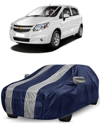 ANTOFY Car Cover For Chevrolet UVA (With Mirror Pockets)(White, Blue)