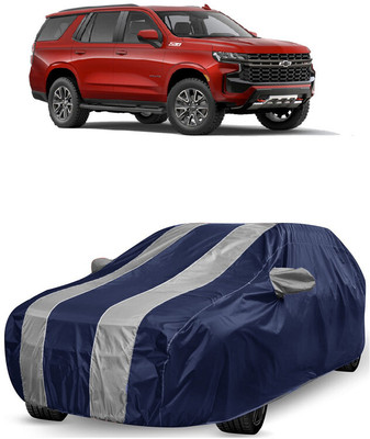ANTOFY Car Cover For Chevrolet Tahoe Z71 4WD (With Mirror Pockets)(White, Blue)