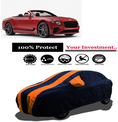 Amexride Car Cover For Bentley Continental GT V8 S Convertible Petrol (With Mirror Pockets)(Orange)