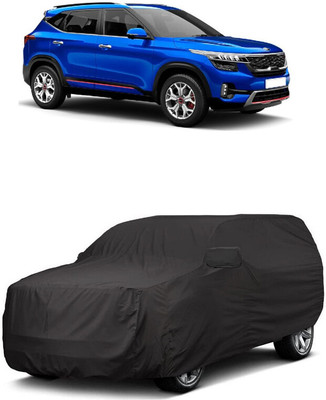 ANTOFY Car Cover For Kia Seltos HTK G Petrol (With Mirror Pockets)(Grey)