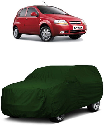 ANTOFY Car Cover For Chevrolet Aveo Uva (With Mirror Pockets)(Green)