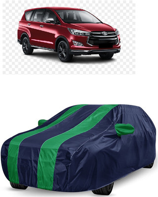 ANTOFY Car Cover For Toyota Innova Crysta 2.8 GX AT (With Mirror Pockets)(Green, Blue)