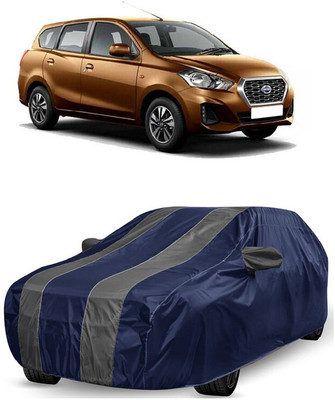 ANTOFY Car Cover For Datsun Go Plus T Option VDC Petrol (With Mirror Pockets)(Grey, Blue)