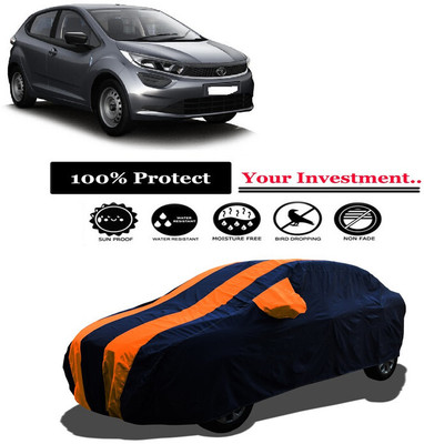 Amexride Car Cover For Tata Altroz XE Petrol (With Mirror Pockets)(Orange)