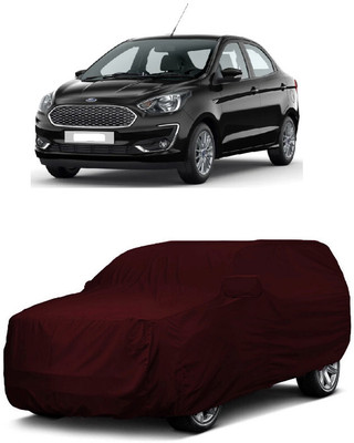 ANTOFY Car Cover For Ford Figo Aspire Ambiente Diesel (With Mirror Pockets)(Maroon)