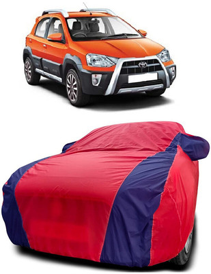 Autoprime Car Cover For Toyota Etios Cross (With Mirror Pockets)(Red, Blue)