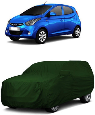 ANTOFY Car Cover For Hyundai EON 1.0 Kappa Magna Plus Optional (With Mirror Pockets)(Green)