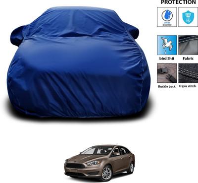 GOSHIV-car and bike accessories Car Cover For Ford Focus (With Mirror Pockets)(Blue)