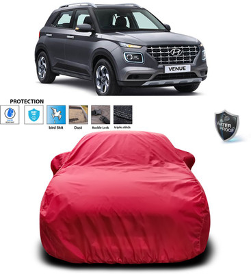 CODOKI Car Cover For Hyundai Venue (With Mirror Pockets)(Maroon)