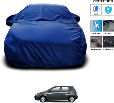 CODOKI Car Cover For Chevrolet Aveo Uva (With Mirror Pockets)(Blue)