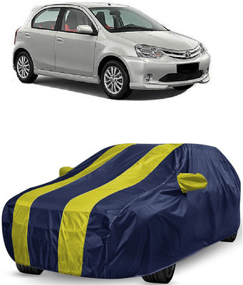 ANTOFY Car Cover For Toyota Etios Liva GD (With Mirror Pockets)(Yellow, Blue)