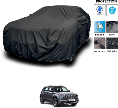 PAGORA Car Cover For Hyundai Venue (With Mirror Pockets)(Black)