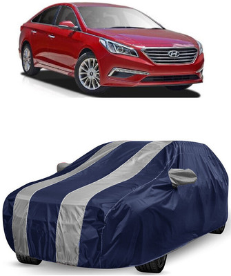 ANTOFY Car Cover For Hyundai Sonata LF3 Elite (With Mirror Pockets)(White, Blue)