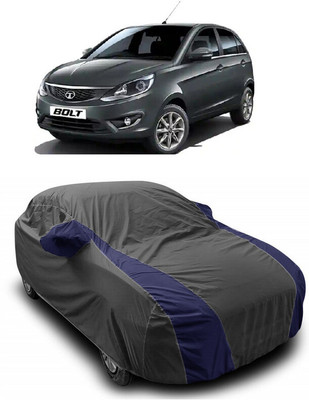 ANTOFY Car Cover For Tata Bolt Revotron XT (With Mirror Pockets)(Grey, Blue)