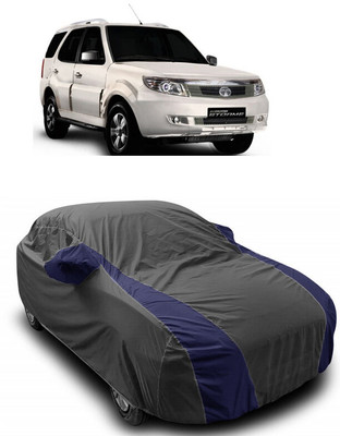 ANTOFY Car Cover For Tata Safari Storme VX 4WD (With Mirror Pockets)(Grey, Blue)