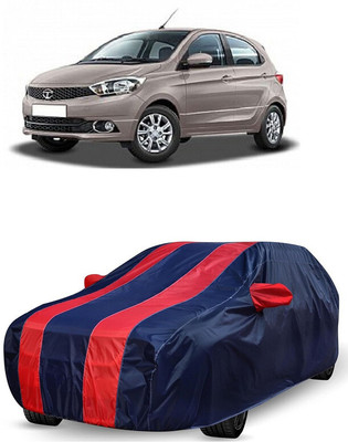 ANTOFY Car Cover For Tata Tiago 1.05 Revotorq XM Option (With Mirror Pockets)(Red, Blue)