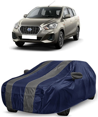 ANTOFY Car Cover For Datsun GO Plus D (With Mirror Pockets)(Grey, Blue)