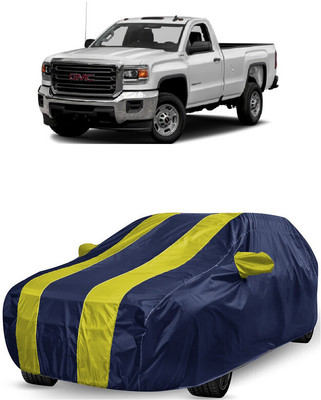 ANTOFY Car Cover For Chevrolet Silverado 6.0L (With Mirror Pockets)(Yellow, Blue)