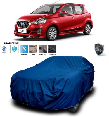 GOSHIV-car and bike accessories Car Cover For Nissan Go (With Mirror Pockets)(Blue)