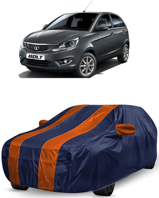 ANTOFY Car Cover For Tata Bolt Revotron XT (With Mirror Pockets)(Orange, Blue)