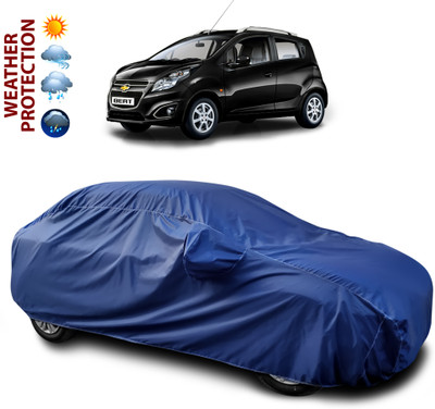CODOKI Car Cover For Chevrolet Beat (With Mirror Pockets)(Blue)