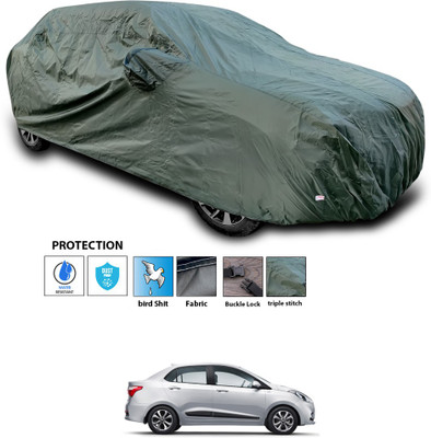 CODOKI Car Cover For Hyundai Xcent (With Mirror Pockets)(Green)