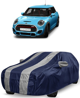ANTOFY Car Cover For Mini Cooper Cooper 3 Door John Cooper Works Petrol (With Mirror Pockets)(White, Blue)