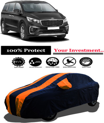 Amexride Car Cover For Kia Carnival Prestige Diesel (With Mirror Pockets)(Orange)