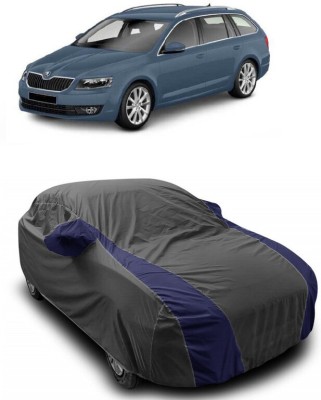 ANTOFY Car Cover For Skoda Octavia Combi (With Mirror Pockets)(Grey, Blue)