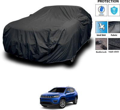 PAGORA Car Cover For Jeep Compass Facelift (With Mirror Pockets)(Black)