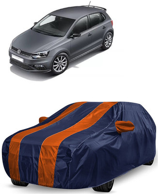 ANTOFY Car Cover For Volkswagen Polo GT TSI (With Mirror Pockets)(Orange, Blue)