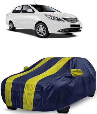 ANTOFY Car Cover For Tata Indica Manza (With Mirror Pockets)(Yellow, Blue)