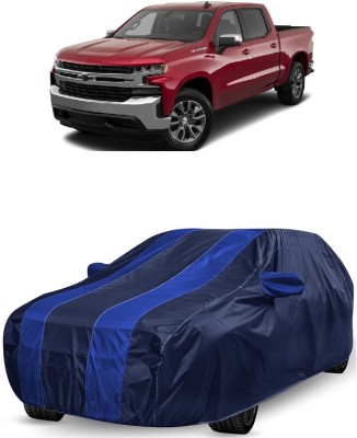 ANTOFY Car Cover For Chevrolet Silverado 5.0L (With Mirror Pockets)(Blue, Blue)