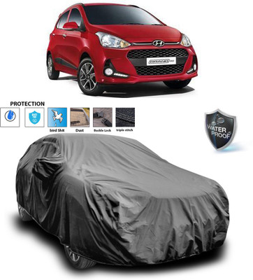 PAGORA Car Cover For Hyundai Grand i10 (With Mirror Pockets)(Grey)