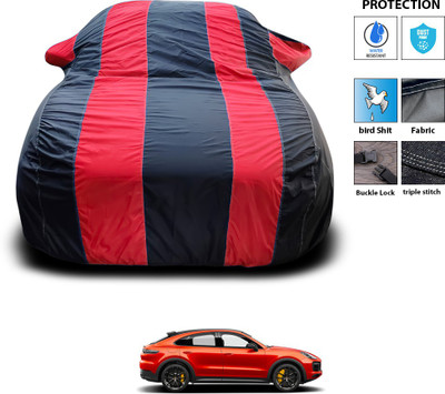 GOSHIV-car and bike accessories Car Cover For Porsche Cayenne (With Mirror Pockets)(Red)