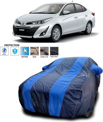 PAGORA Car Cover For Toyota Yaris (With Mirror Pockets)(Blue)