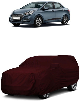 ANTOFY Car Cover For Hyundai Xcent 1.2 VTVT S AT Petrol (With Mirror Pockets)(Maroon)