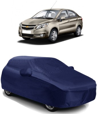 SUGASHRI Car Cover For Chevrolet Sail Sedan (With Mirror Pockets)(Blue)