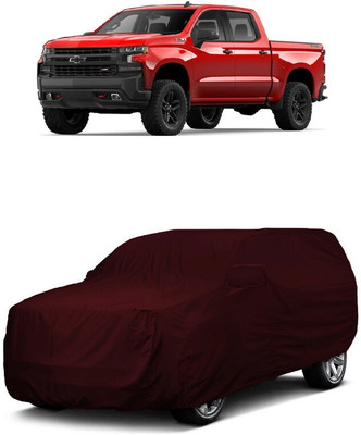 ANTOFY Car Cover For Chevrolet Silverado 4.3L (With Mirror Pockets)(Maroon)