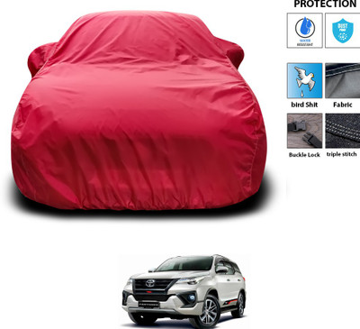 PAGORA Car Cover For Toyota Fortuner 4x4 MT (With Mirror Pockets)(Maroon)