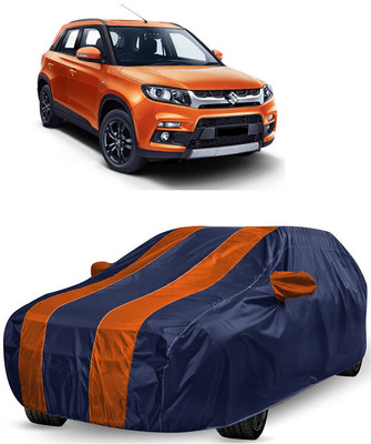 ANTOFY Car Cover For Maruti Suzuki Grand Vitara ZDi Plus (With Mirror Pockets)(Orange, Blue)
