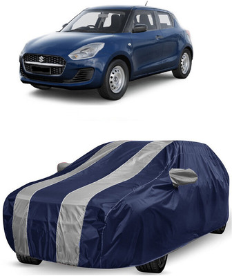 ANTOFY Car Cover For Maruti Suzuki Swift LXI Petrol (With Mirror Pockets)(White, Blue)