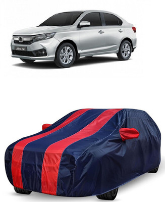 ANTOFY Car Cover For Honda Amaze S CVT Petrol (With Mirror Pockets)(Red, Blue)