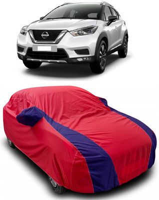 ANTOFY Car Cover For Nissan Kicks (With Mirror Pockets)(Red, Blue)